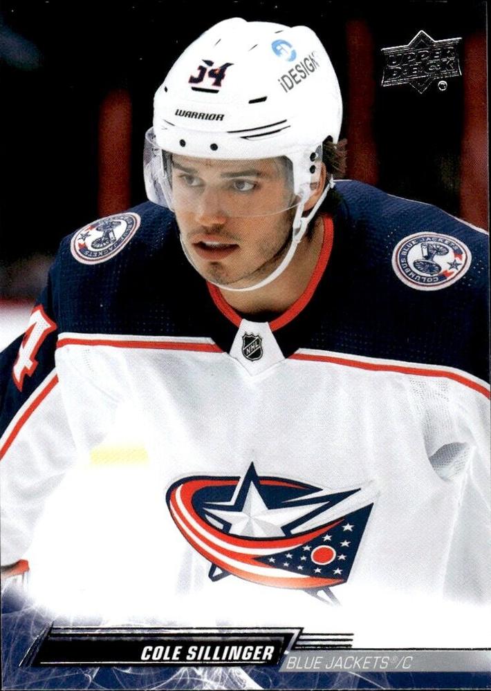 Cole Sillinger #55 Columbus Blue Jackets | 2022-23 Upper Deck | NHL Trading Card