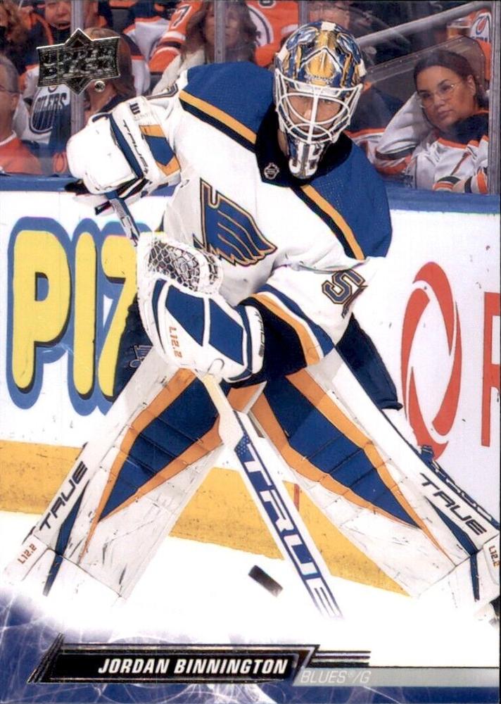 Jordan Binnington #156 St. Louis Blues | 2022-23 Upper Deck | NHL Trading Card