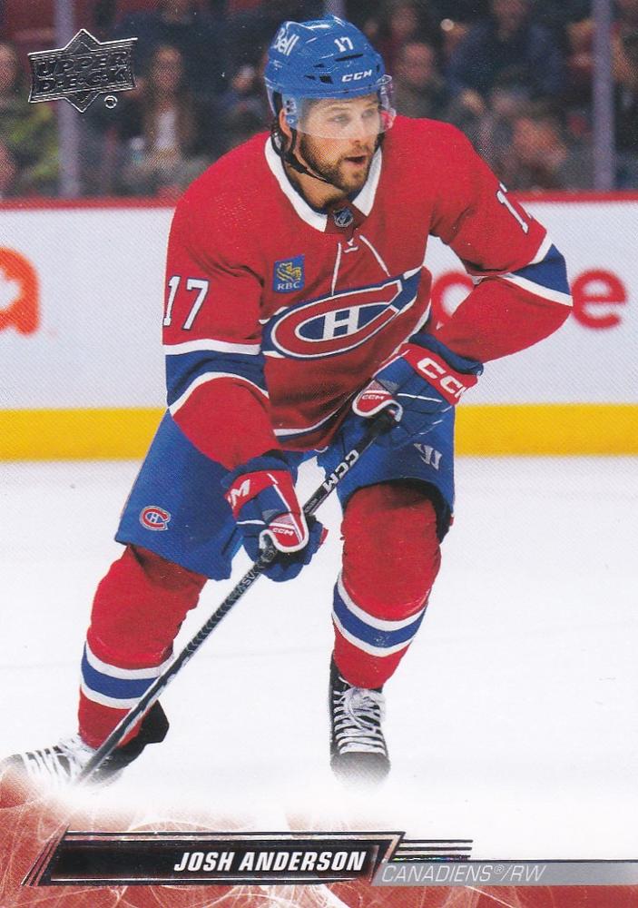 Josh Anderson #349 Montreal Canadiens | 2022-23 Upper Deck | NHL Trading Card