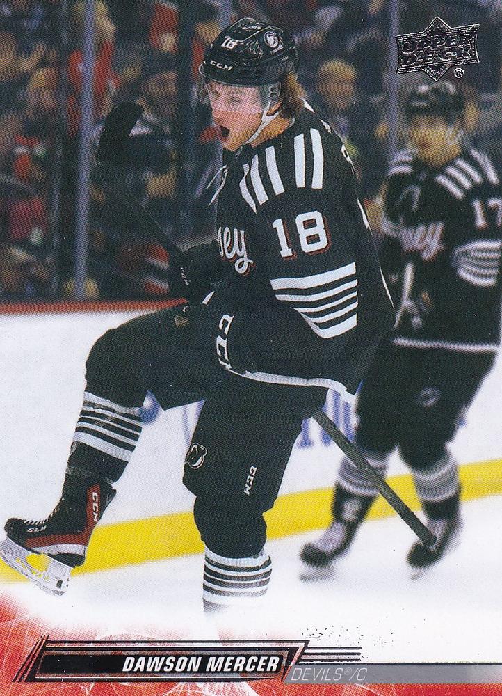 Dawson Mercer #356 New Jersey Devils | 2022-23 Upper Deck | NHL Trading Card