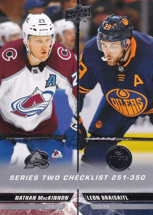 Nathan MacKinnon / Leon Draisaitl 
CL #449 Colorado Avalanche / Edmonton Oilers | 2022-23 Upper Deck | NHL Card