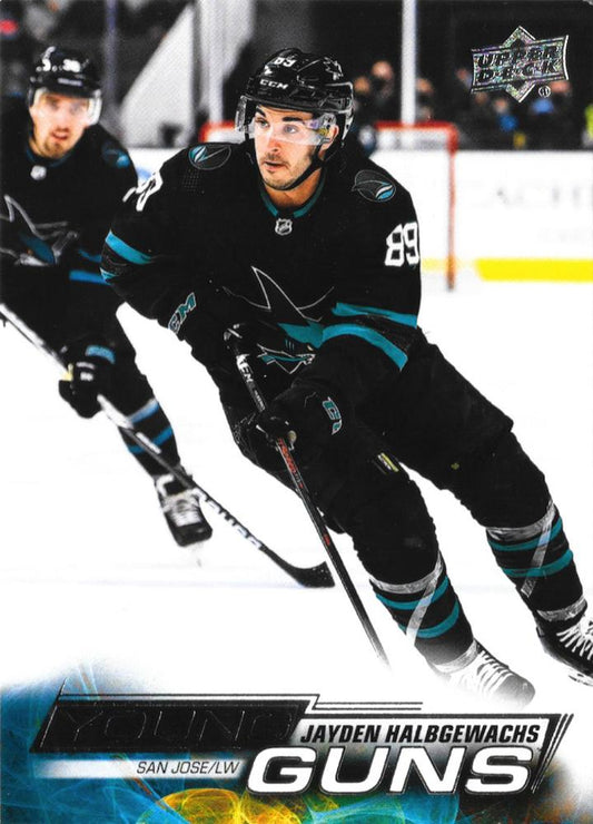 Jayden Halbgewachs 
YG, RC #456 San Jose Sharks | 2022-23 Upper Deck | NHL Card