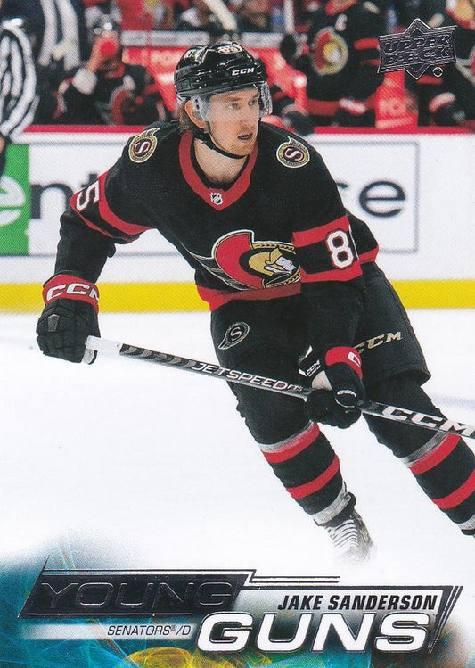 Jake Sanderson 
YG, RC #466 Ottawa Senators | 2022-23 Upper Deck | NHL Card