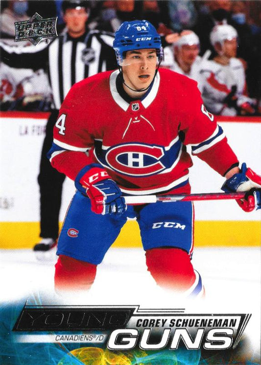 Corey Schueneman 
YG, RC #473 Montreal Canadiens | 2022-23 Upper Deck | NHL Card