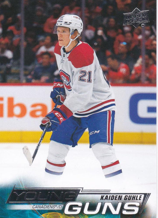 Kaiden Guhle 
YG, RC #480 Montreal Canadiens | 2022-23 Upper Deck | NHL Card