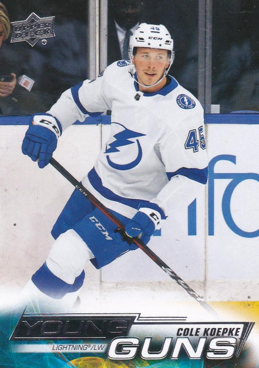 Cole Koepke 
YG, RC #484 Tampa Bay Lightning | 2022-23 Upper Deck | NHL Card