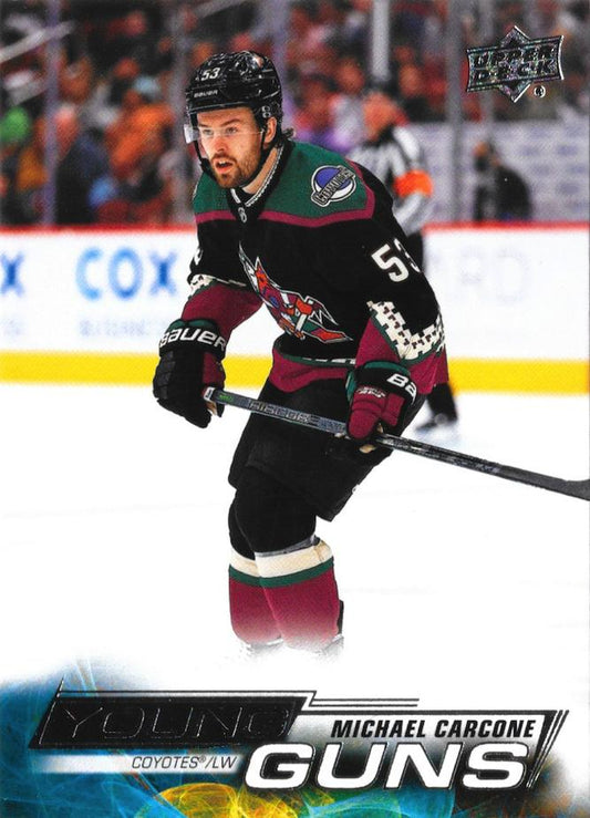 Michael Carcone 
YG, RC #491 Arizona Coyotes | 2022-23 Upper Deck | NHL Card