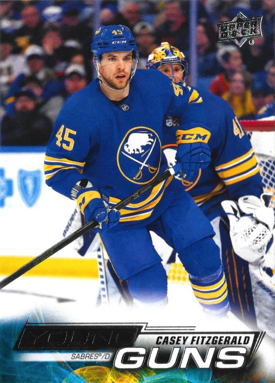 Casey Fitzgerald 
YG, RC #498 Buffalo Sabres | 2022-23 Upper Deck | NHL Card