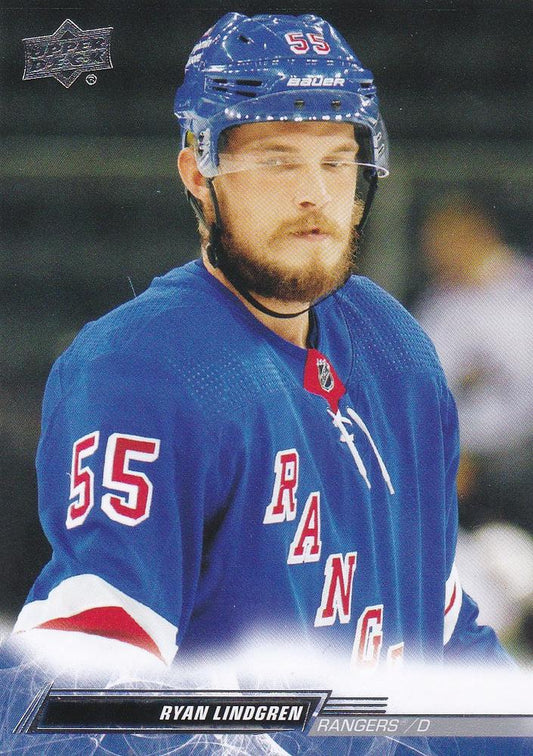 Ryan Lindgren #596 New York Rangers | 2022-23 Upper Deck | NHL Trading Card