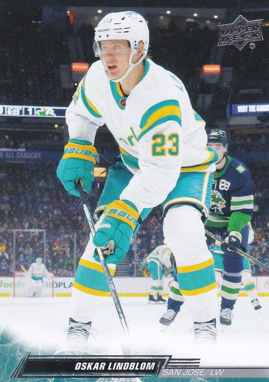 Oskar Lindblom #614 San Jose Sharks | 2022-23 Upper Deck | NHL Trading Card
