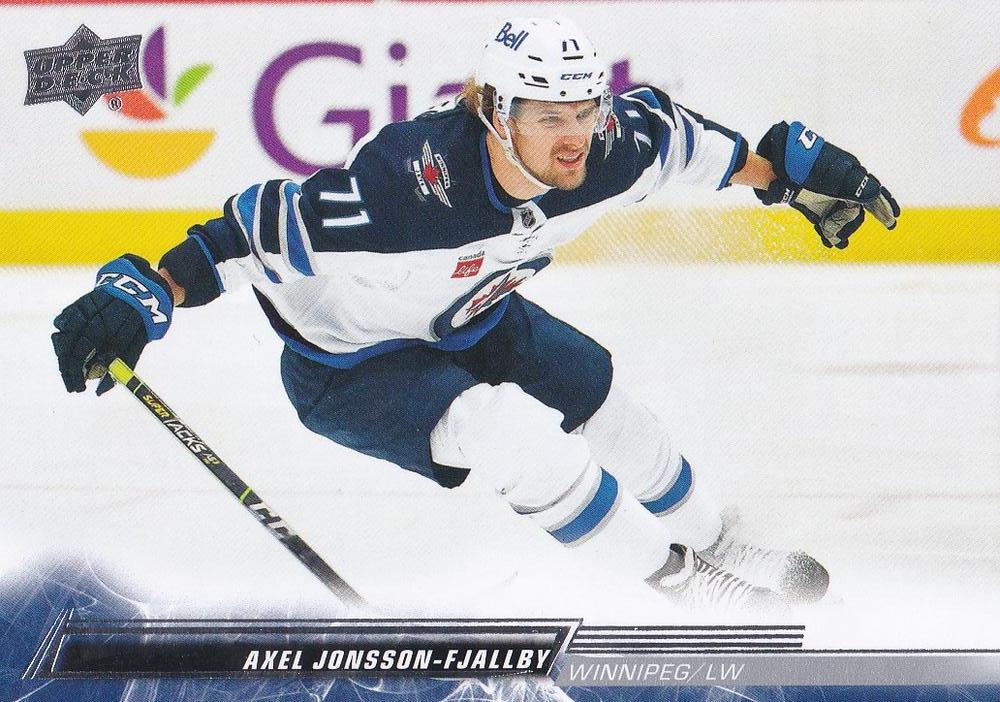 Axel Jonsson-Fjallby #652 Winnipeg Jets | 2022-23 Upper Deck | NHL Trading Card
