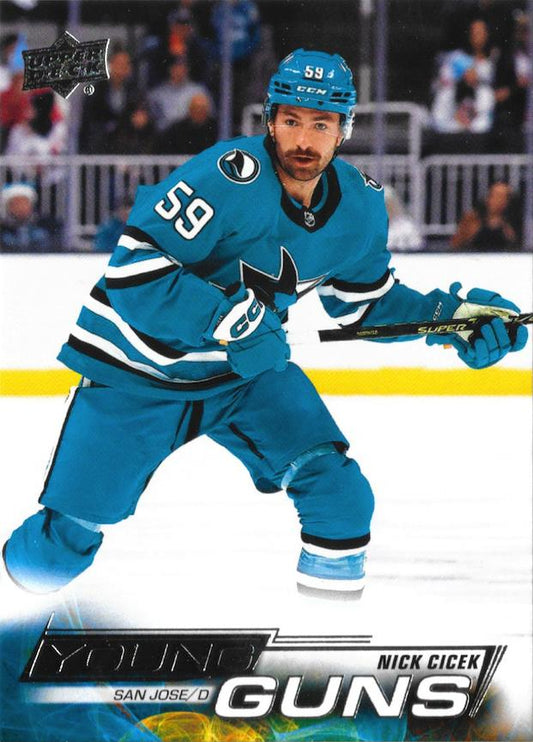Nick Cicek 
YG, RC #707 San Jose Sharks | 2022-23 Upper Deck | NHL Trading Card