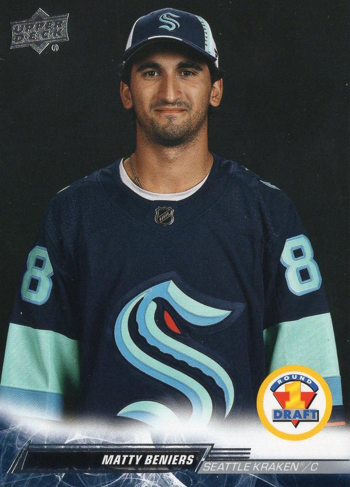 Matty Beniers 
FRDP #732 Seattle Kraken | 2022-23 Upper Deck | NHL Trading Card