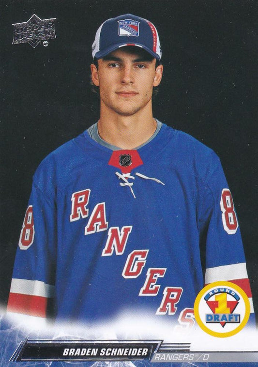 Braden Schneider 
FRDP #737 New York Rangers | 2022-23 Upper Deck | NHL Card