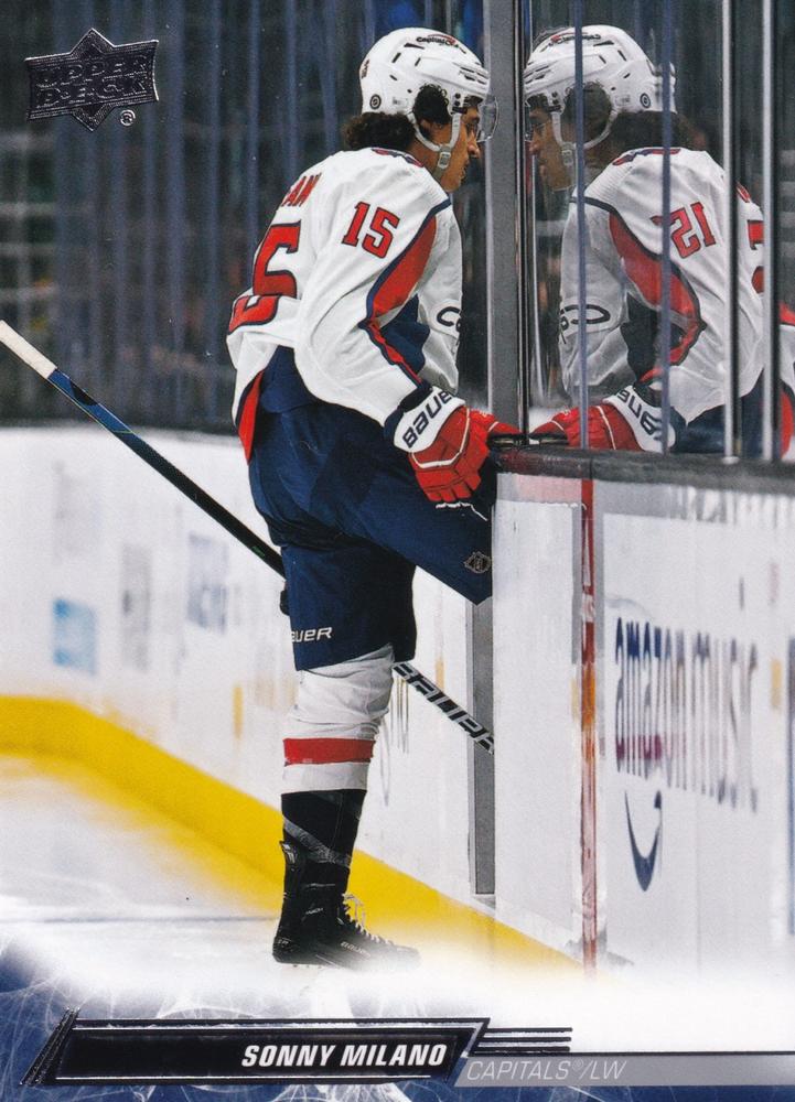 Sonny Milano 
SP, VAR #647 Washington Capitals | 2022-23 Upper Deck | NHL Card