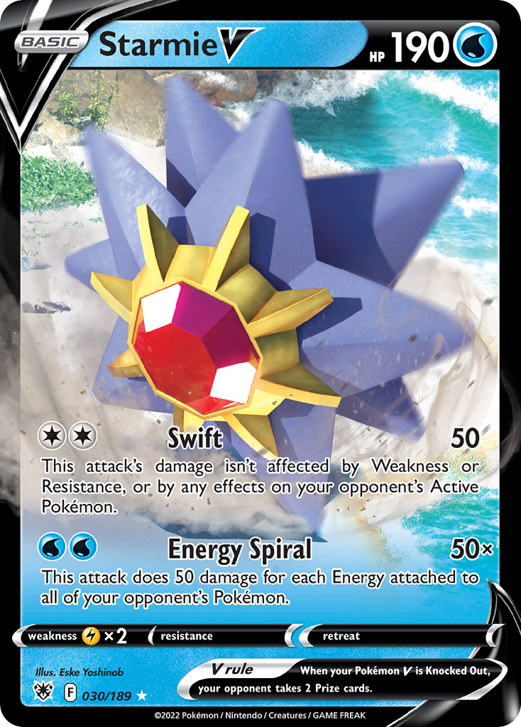 Starmie V 30/189 Rare Holo V | Astral Radiance | Pokemon Card