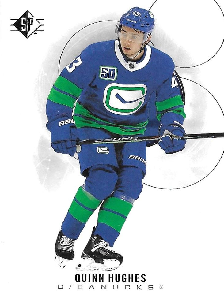 Quinn Hughes #55 Vancouver Canucks | 2020-21 SP | NHL Trading Card