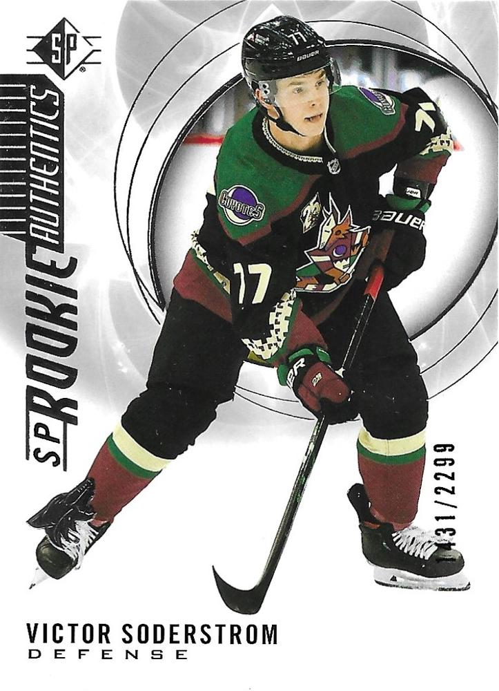 Victor Soderstrom 
RA, RC, SN2299 #109 Arizona Coyotes | 2020-21 SP | NHL Card