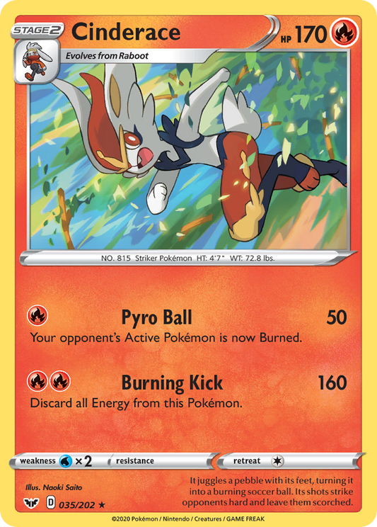 Cinderace 35/202 Rare Holo | Sword & Shield | Pokemon Card