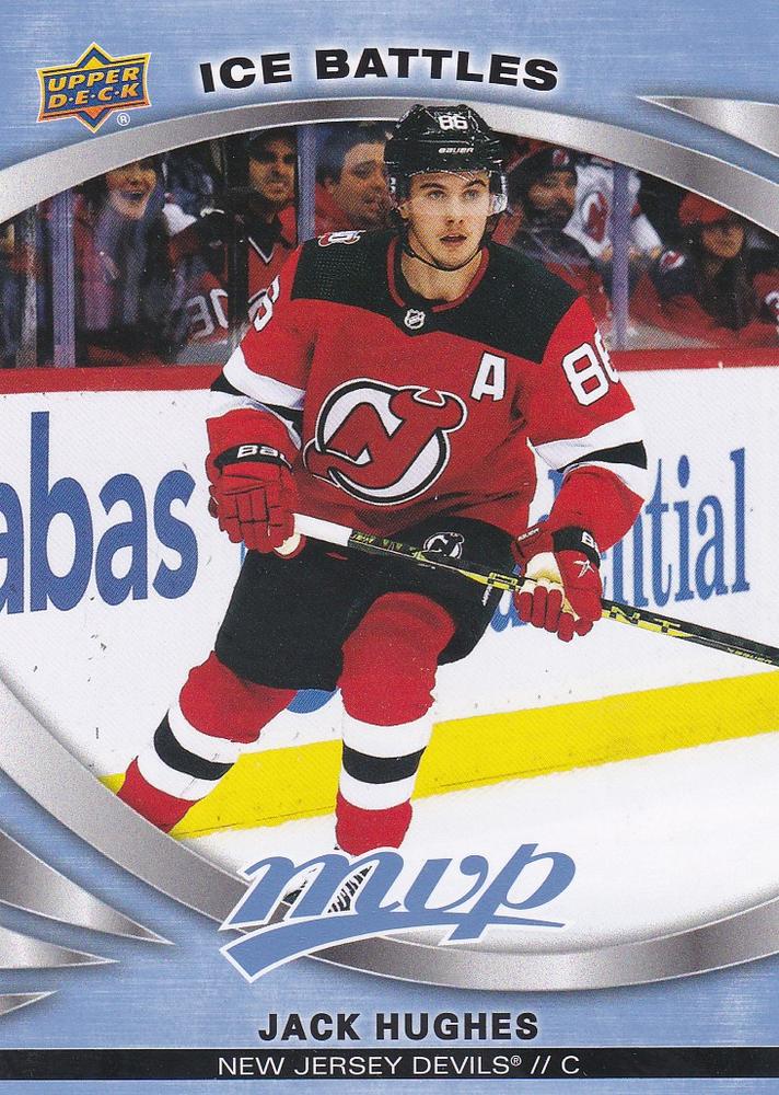 Jack Hughes #176 New Jersey Devils | 2023-24 Upper Deck MVP - Ice Battles | NHL Card