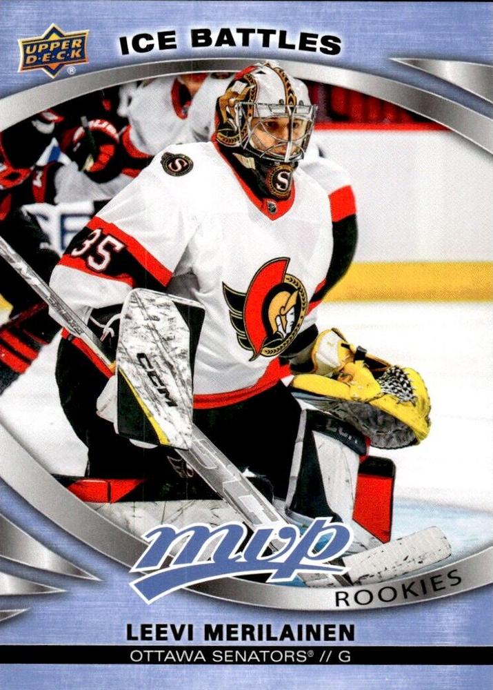 Leevi Merilainen 
ROO #243 Ottawa Senators | 2023-24 Upper Deck MVP - Ice Battles | NHL Card