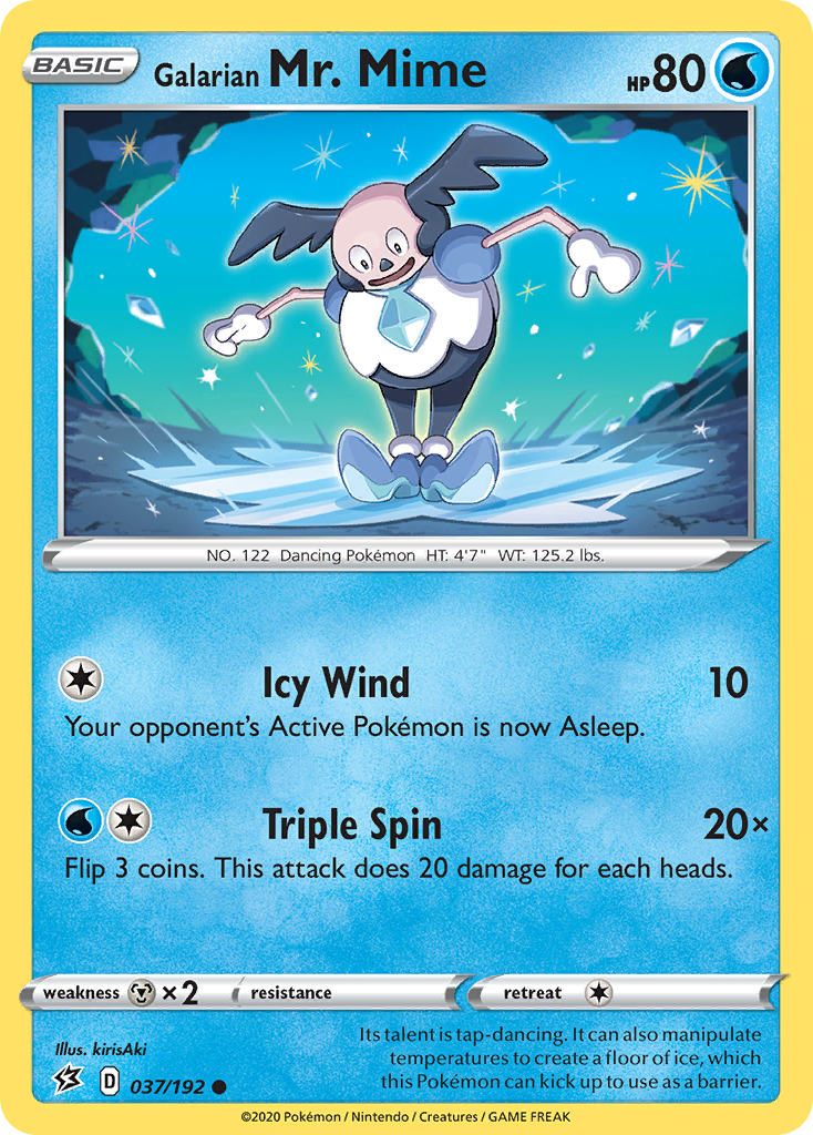 Galarian Mr. Mime 37/192 Common | Rebel Clash | Pokemon Card