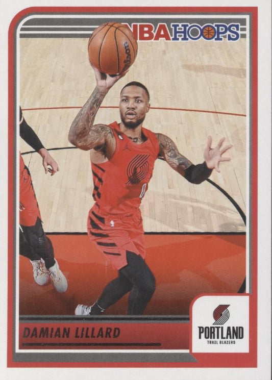Damian Lillard #21 Portland Trail Blazers | 2023-24 Hoops | NBA Trading Card