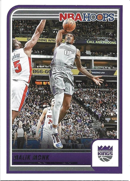 Malik Monk #40 Sacramento Kings | 2023-24 Hoops | NBA Trading Card