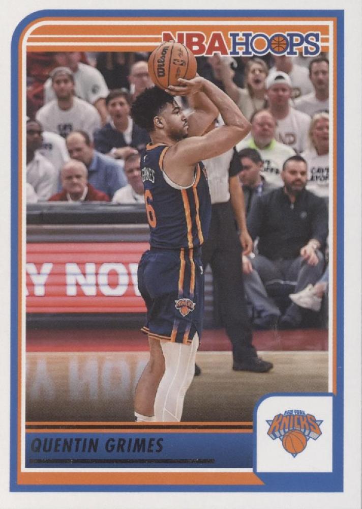 Quentin Grimes #83 New York Knicks | 2023-24 Hoops | NBA Trading Card