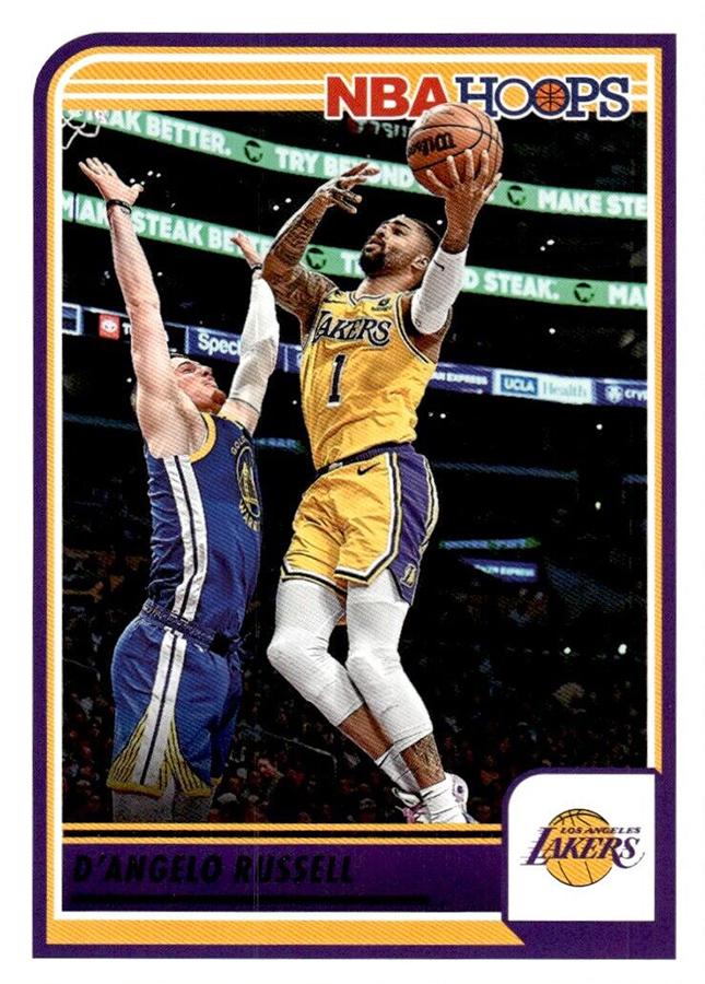 D'Angelo Russell #140 Los Angeles Lakers | 2023-24 Hoops | NBA Trading Card