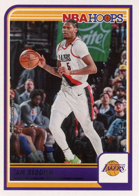 Cam Reddish #142 Los Angeles Lakers | 2023-24 Hoops | NBA Trading Card