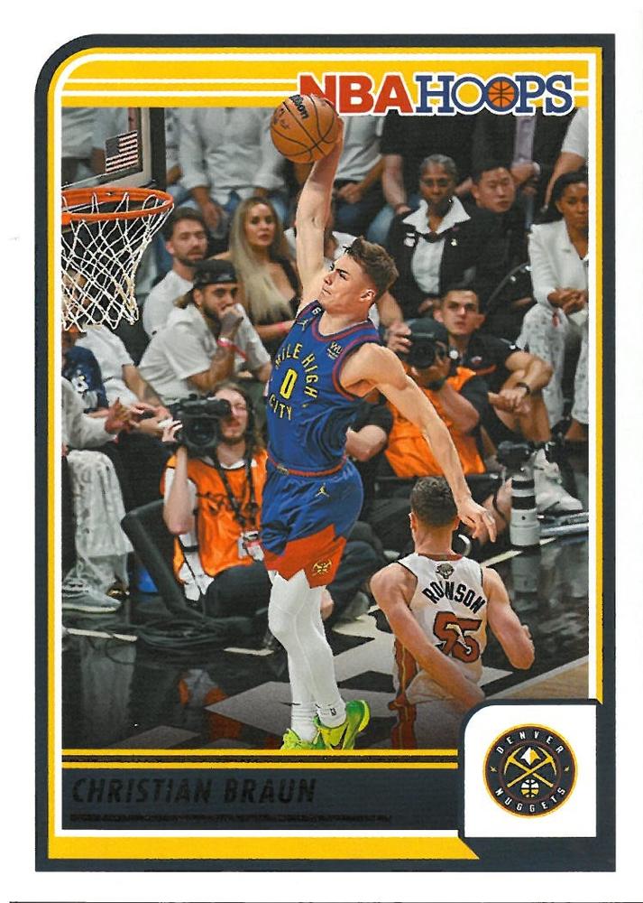 Christian Braun #154 Denver Nuggets | 2023-24 Hoops | NBA Trading Card