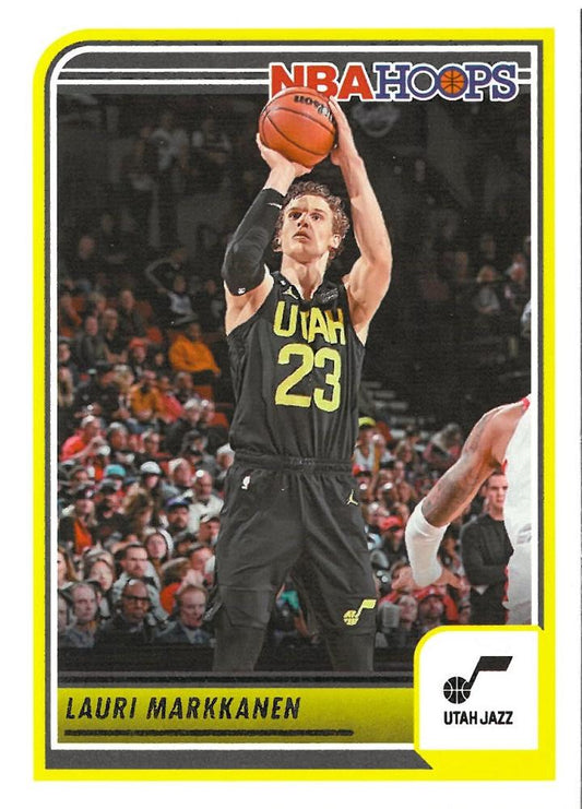 Lauri Markkanen #162 Utah Jazz | 2023-24 Hoops | NBA Trading Card