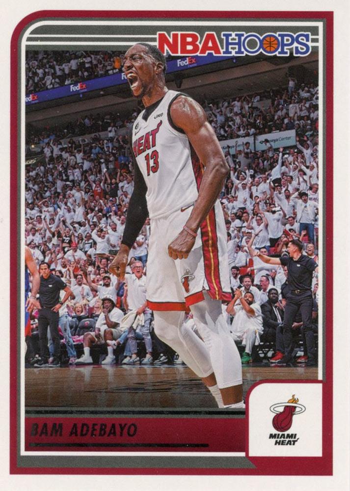 Bam Adebayo #195 Miami Heat | 2023-24 Hoops | NBA Trading Card