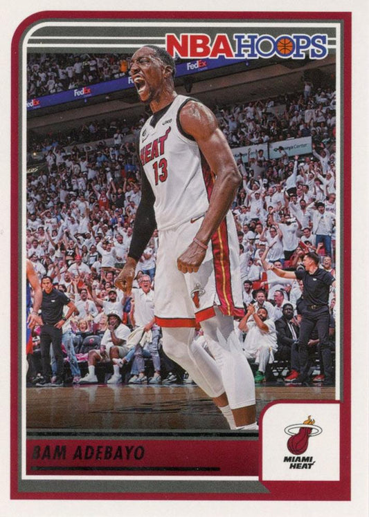 Bam Adebayo #195 Miami Heat | 2023-24 Hoops | NBA Trading Card