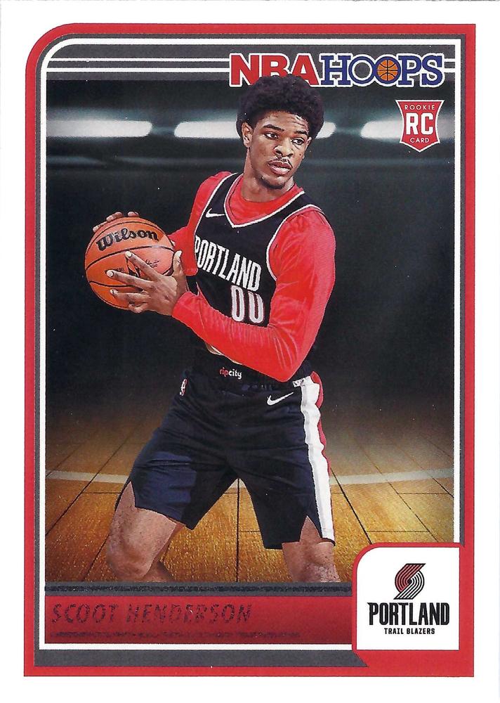 Scoot Henderson
RC #232 Portland Trail Blazers | 2023-24 Hoops | NBA Card