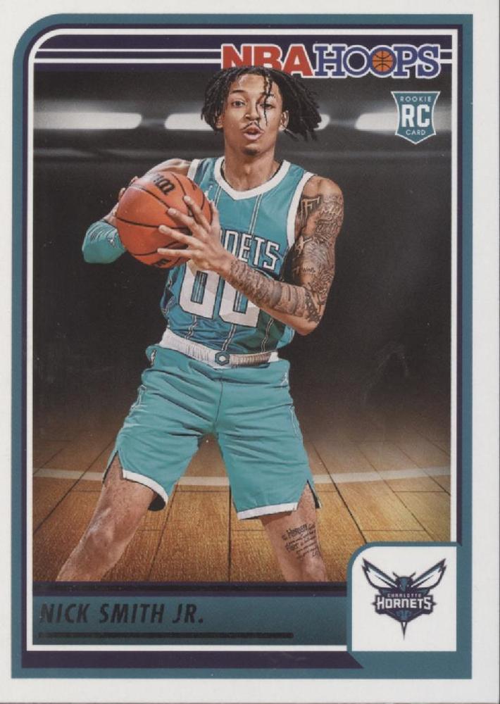 Nick Smith Jr.
RC #235 Charlotte Hornets | 2023-24 Hoops | NBA Trading Card