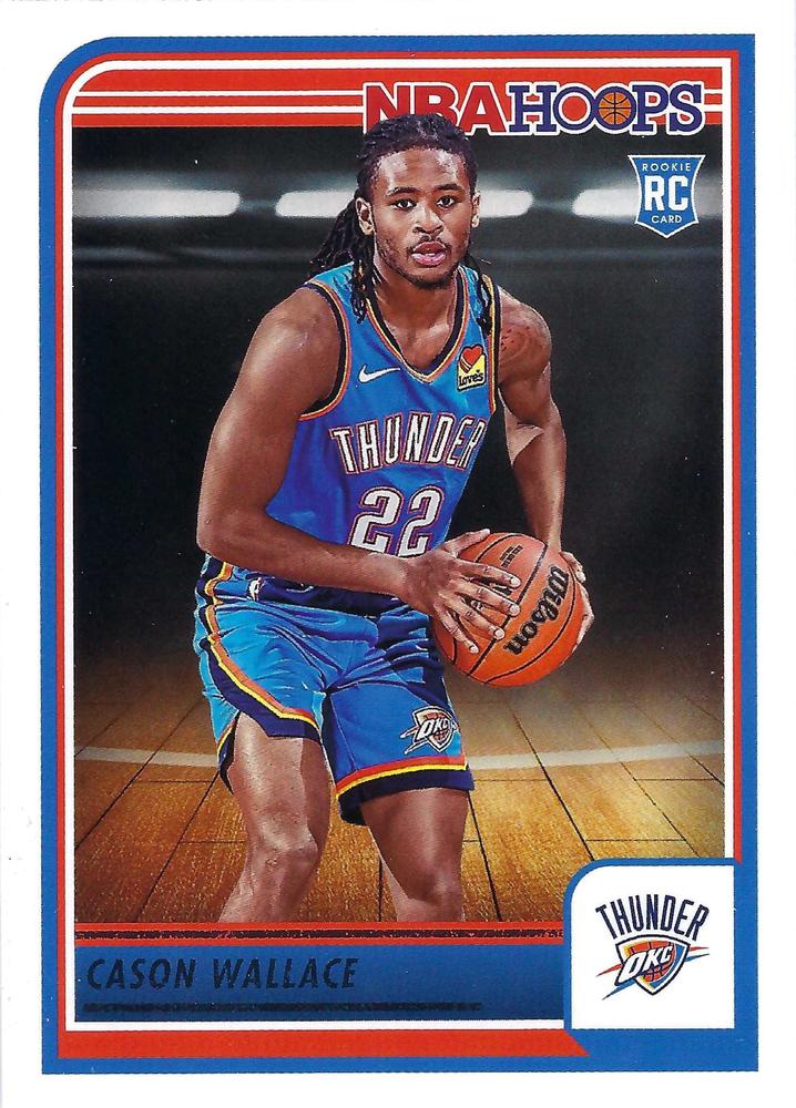 Cason Wallace
RC #252 Oklahoma City Thunder | 2023-24 Hoops | NBA Trading Card