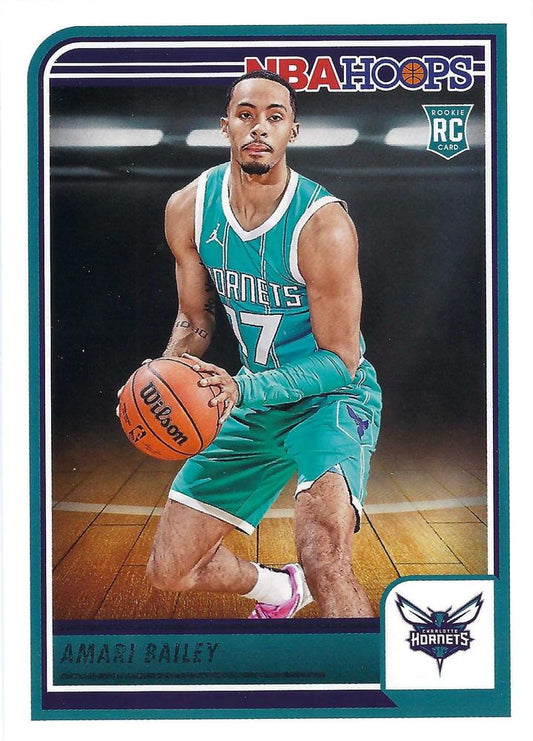 Amari Bailey
RC #267 Charlotte Hornets | 2023-24 Hoops | NBA Trading Card