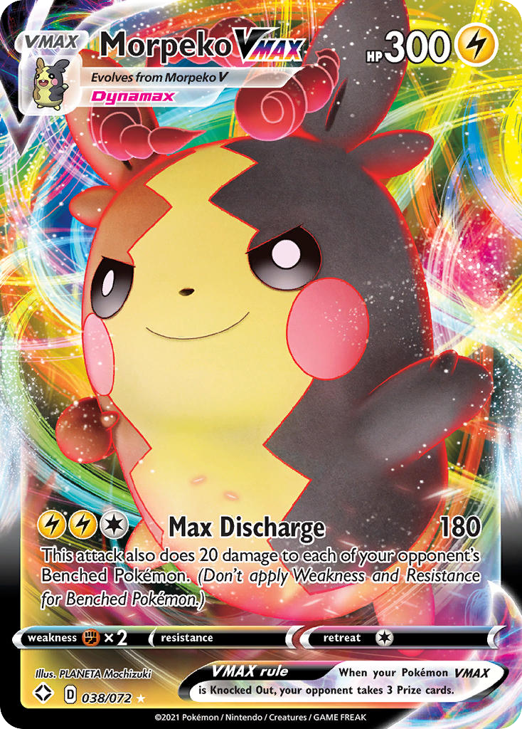 Morpeko VMAX 38/72 Rare Holo VMAX | Shining Fates | Pokemon Card