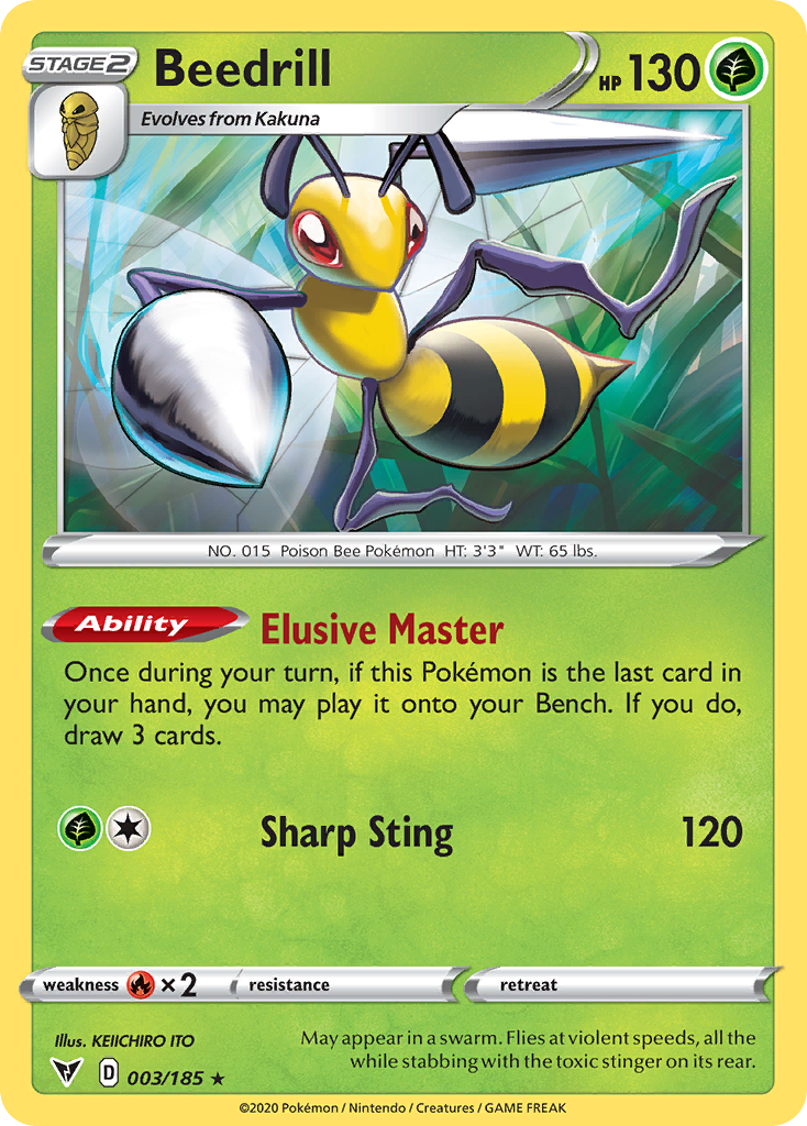 Beedrill 3/185 Rare | Vivid Voltage | Pokemon Card