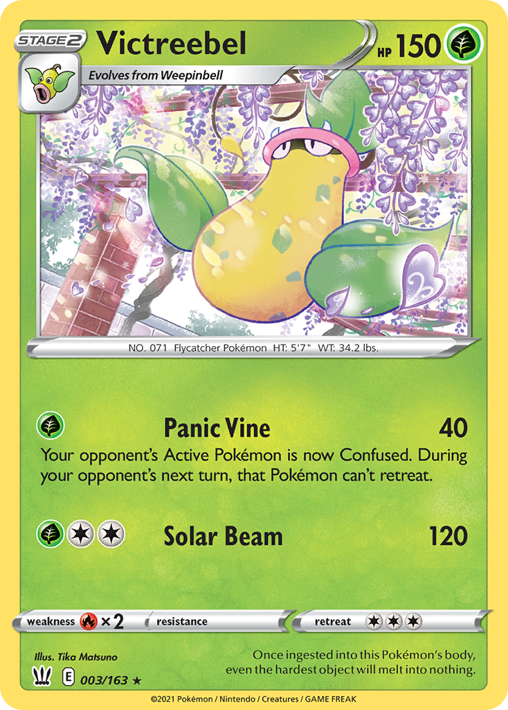 Victreebel 3/163 Rare | Battle Styles | Pokemon Card