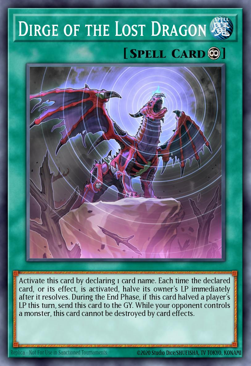 oh no i dropped my yugioh cards Dirge of the Lost Dragon - DANE-EN063 Super Rare