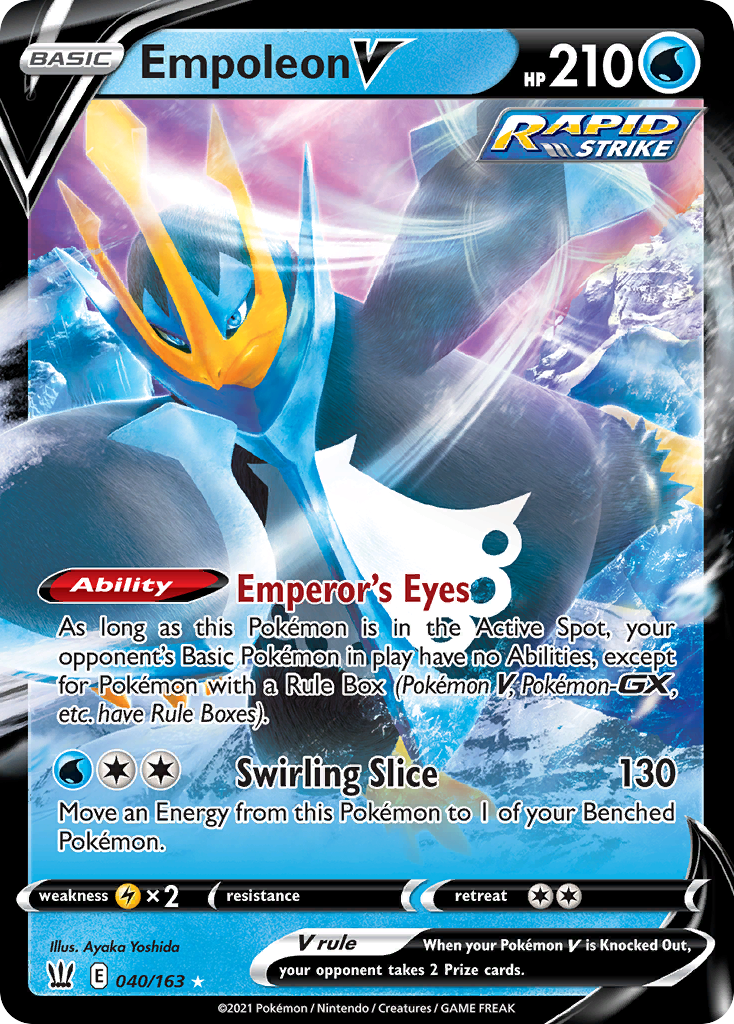 Empoleon V 40/163 Rare Holo V | Battle Styles | Pokemon Card
