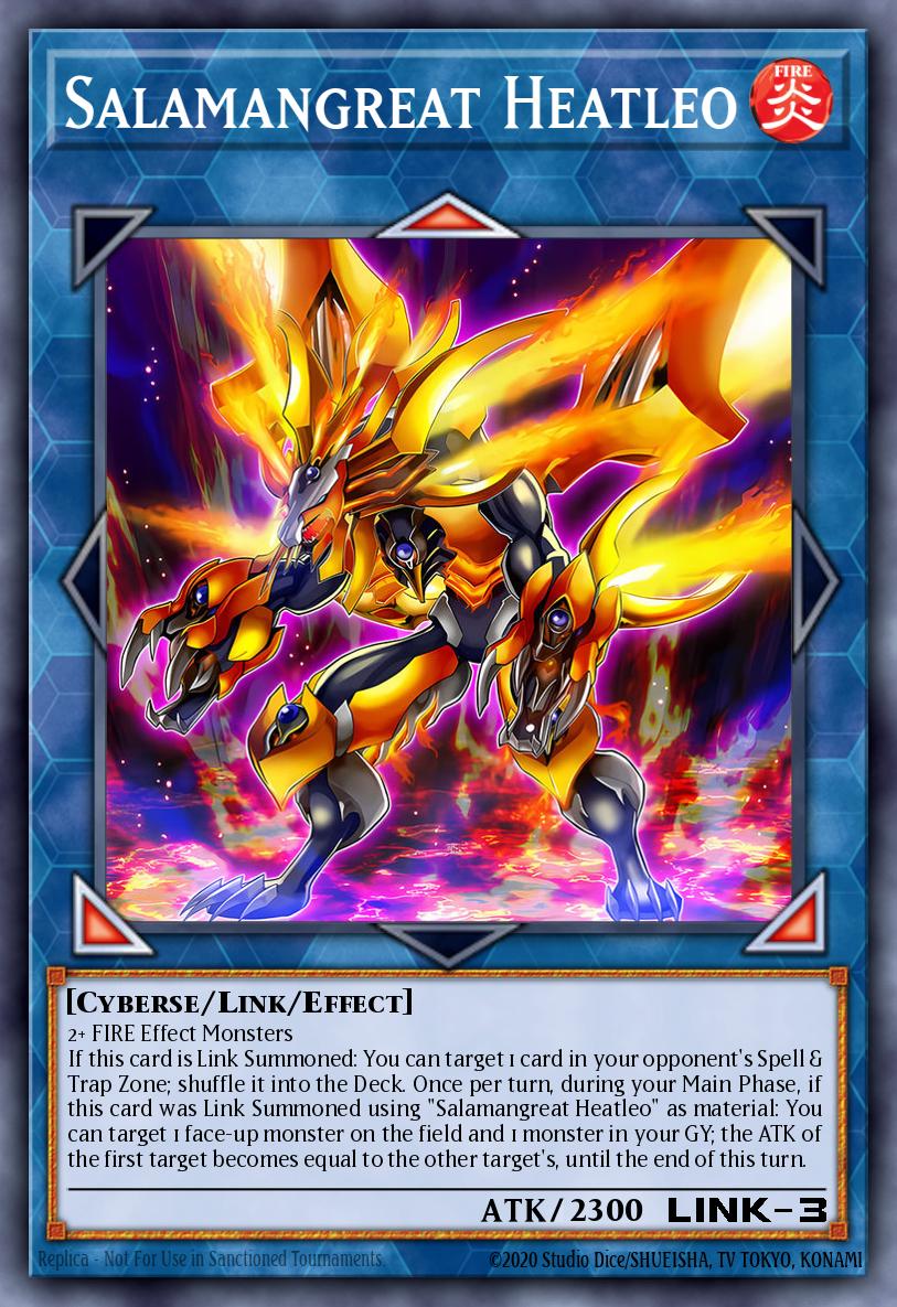 salamangreat yugioh cards Heatleo - SOFU-EN040 Rare Pokémon Water figure set up field to the LOTR MTG Secret Lair Sleeve Type:Toploader (3