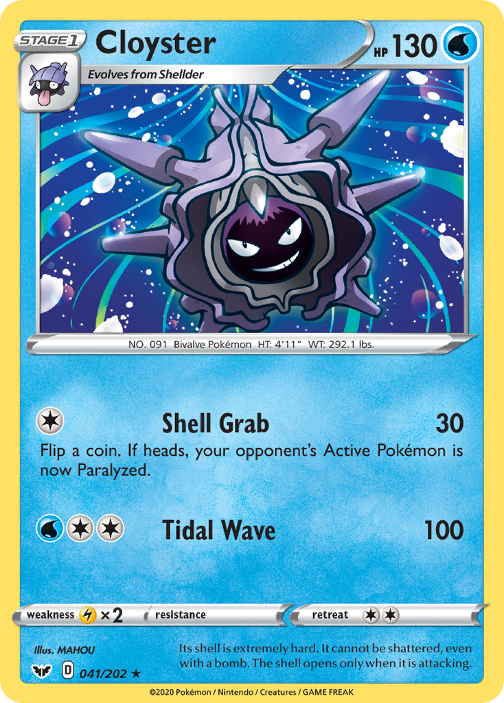 Cloyster 41/202 Rare | Sword & Shield | Pokemon Card
