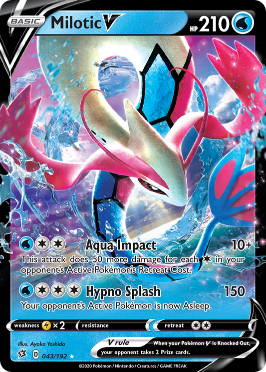 Milotic V 43/192 Rare Holo V | Rebel Clash | Pokemon Card
