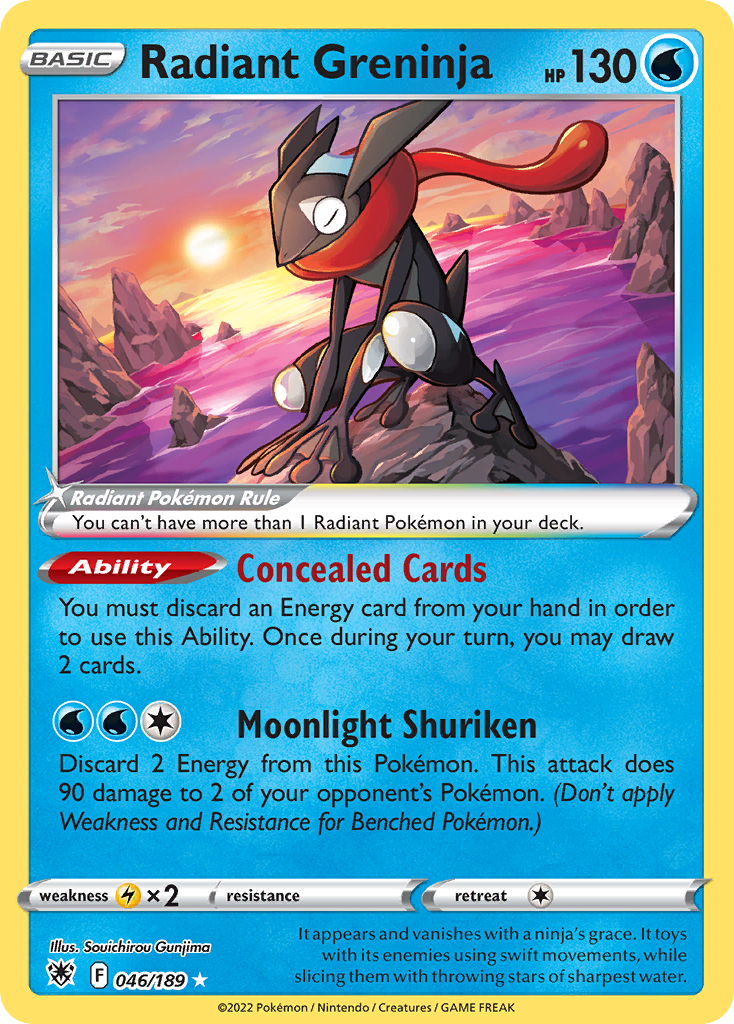 Radiant Greninja 46/189 Radiant Rare | Astral Radiance | Pokemon Card