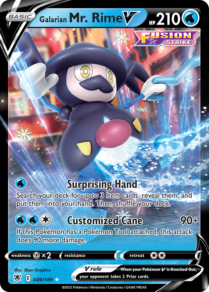 Galarian Mr. Rime V 49/189 Rare Holo V | Astral Radiance | Pokemon Card