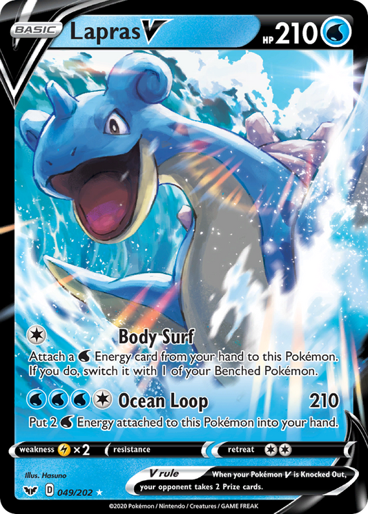 Lapras V 49/202 Rare Holo V | Sword & Shield | Pokemon Card